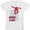 Белая футболка с коротким рукавом и круглым вырезом для молодежи Sk8er 4 Life
