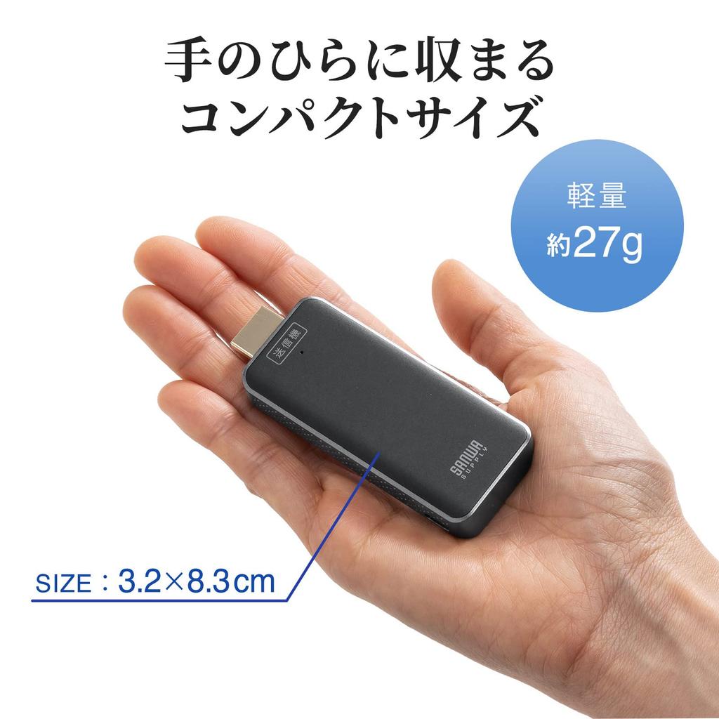 Sanwa Supply HDMI Extender Wireless до 15m Extension Set Transmitter/Receiver VGA-EXWHD10