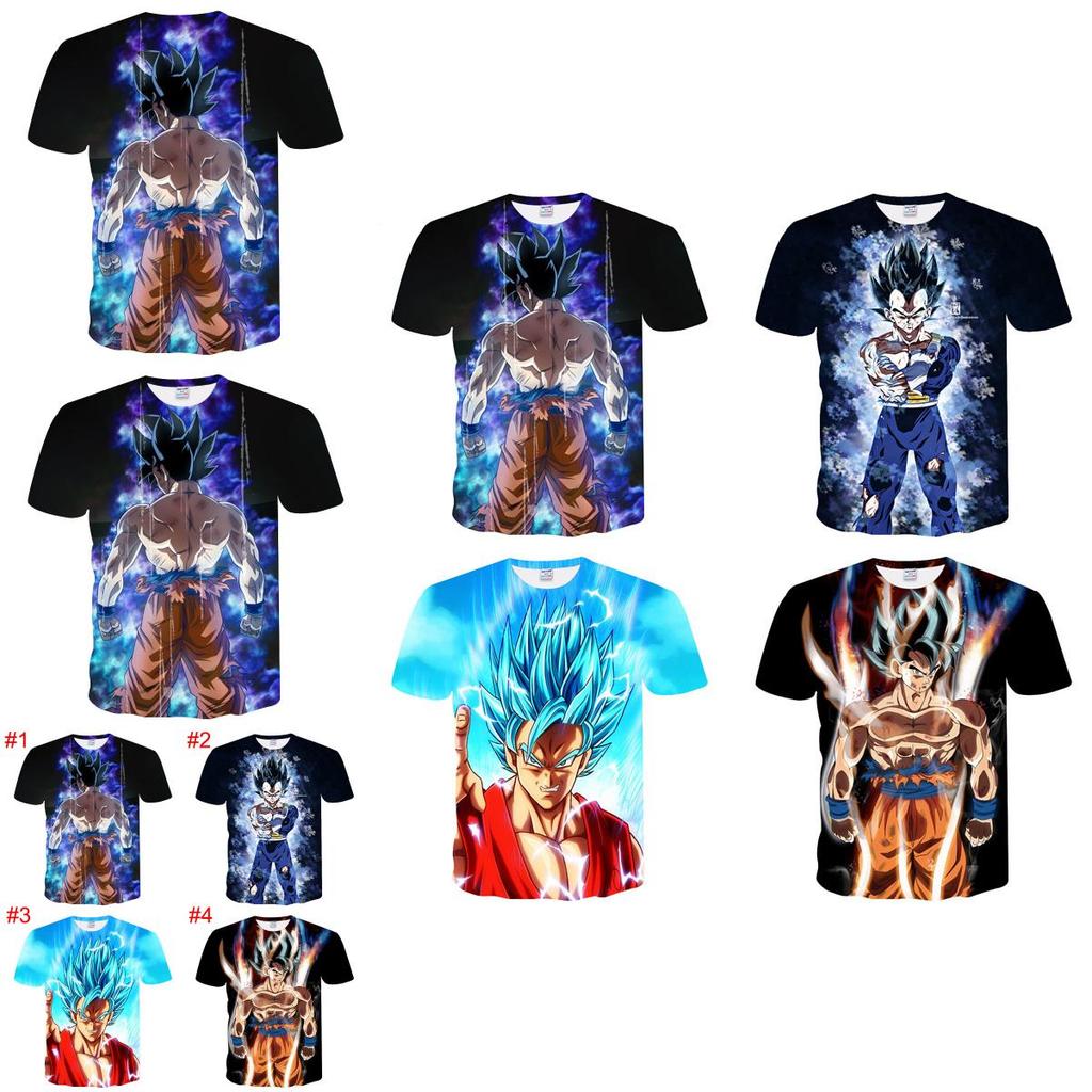 Exquisite 3d Print Dragon Ball Z Vegeta Goku Super Saiyan Casual Tee Anime Shirts