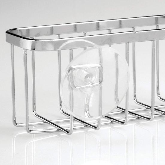 Корзина для хранения губки с быстрым дренажем, антидеформированный держатель для раковины из полированной нержавеющей стали, присоска, кухонные аксессуары