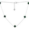 Silver Necklace with Malachite (2128854)