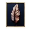 Luksusowy Liść W Różowym Złocie Luksusowy Liść W Różowym Złocie, 30X40 Cm, Rama Aluminiowa Złota, Papier Matowy 230 Gsm