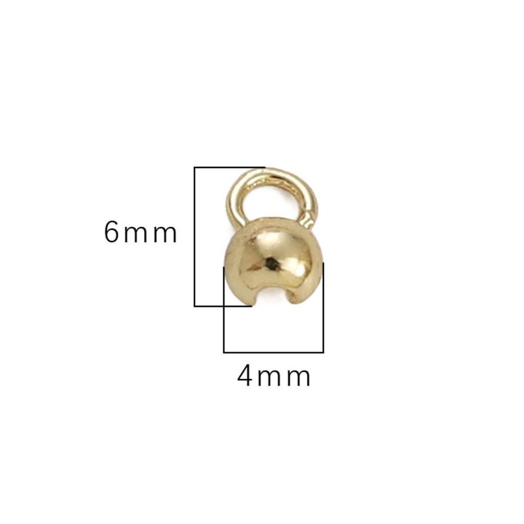 14K Gold-Plated Copper Positioning Bead Buckle for DIY Jewelry Accessories