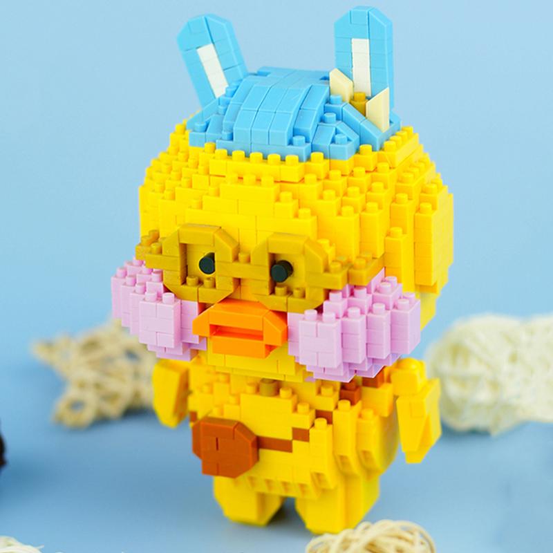 LOZ 9773 Animal World Glasses Duck Pet Doll Hat Head Top Can Change Mini Diamond Blocks Bricks Building Toy for Children No Box