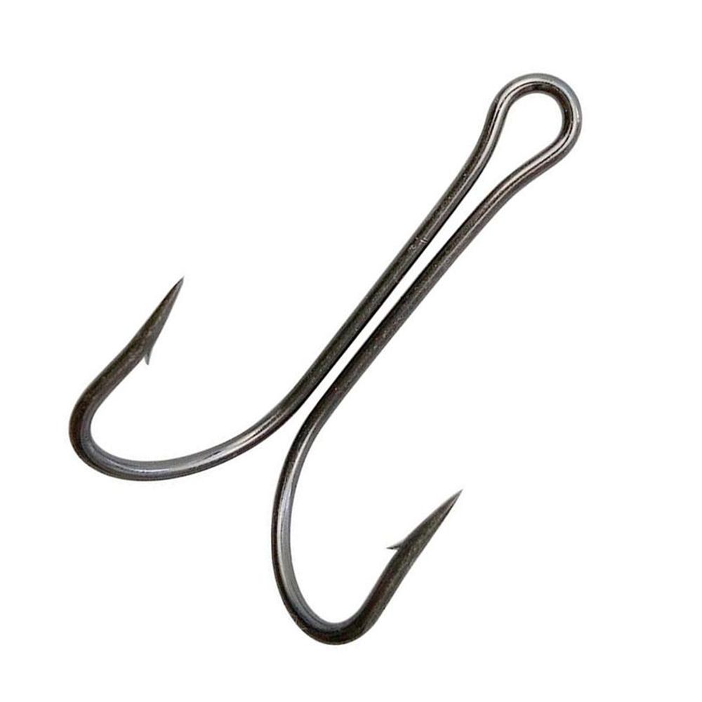 Perforated Size 1 2 4 6 8 Durable Head Jig Bass Fishook Fly Tying  Fish Bait Double Fishing Hook