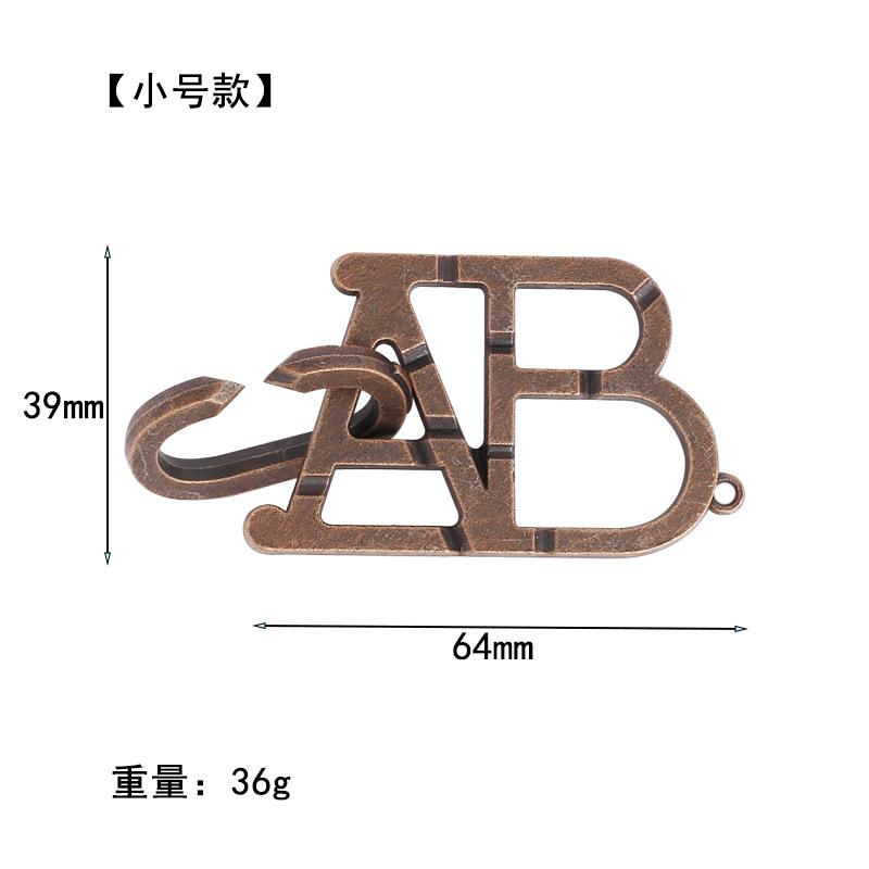 Puzzle Zinc Alloy Intelligence Unlocking Ring Unlocking Set, Nine-Link Educational Toy, Kong Ming Luban Lock Mechanism Box