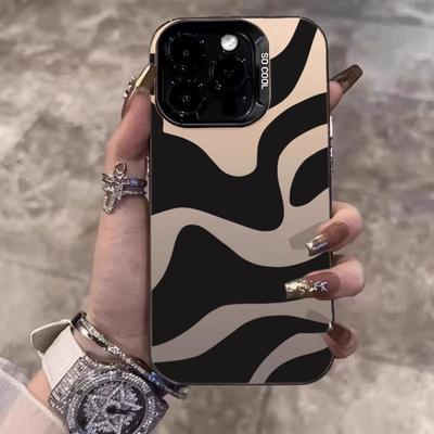 Чехол для телефона Xiaomi Mi 11 Lite 5G 12 13 14 12T 13T 14T 15T Poco X5 X6 X7 M6 F6 F7 Pro F5 Черный чехол с узором из нерегулярных полос