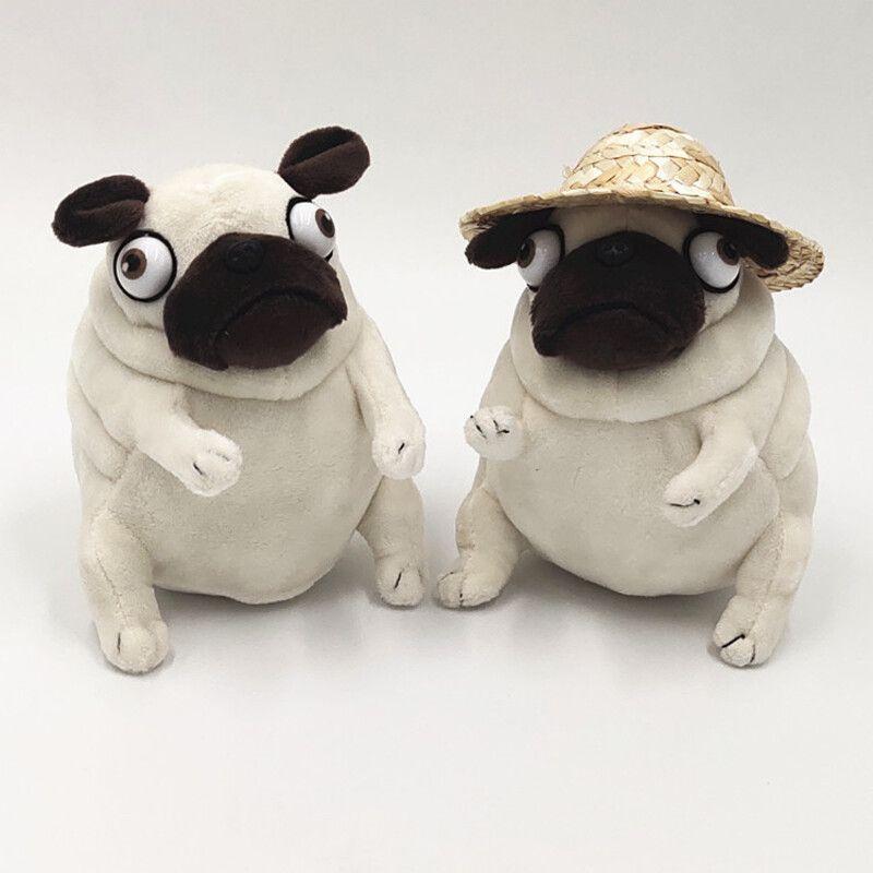 Красивая свинья собака мопс в шляпе плюшевая игрушка
