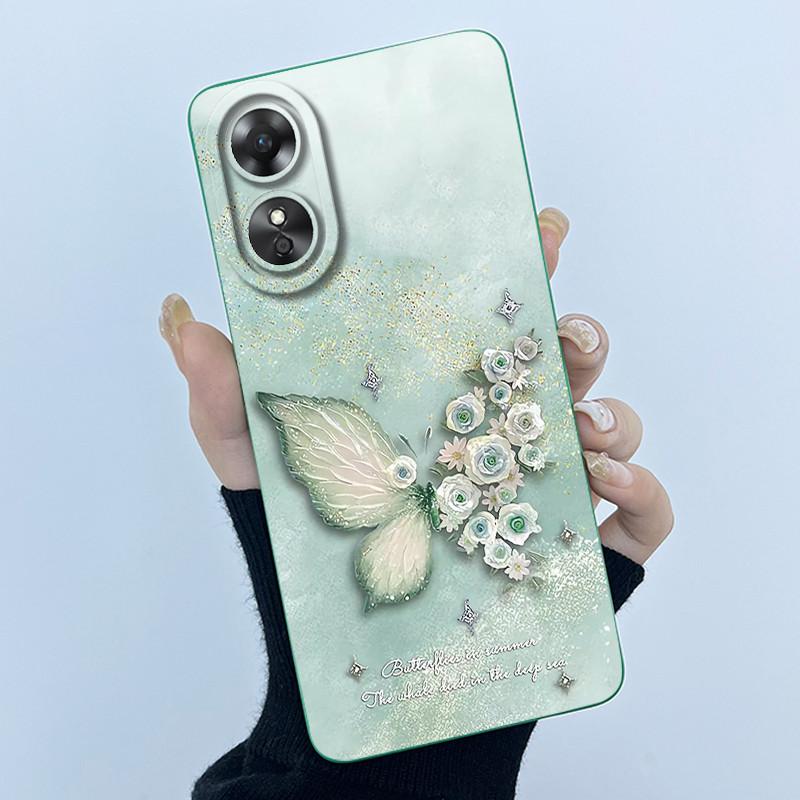 Для OPPO A17 A17K 2022 CPH2477 Чехол Задняя крышка Милый Панда Милые Девочки Мягкий Силикон ТПУ Чехол для Телефона Ударопрочный Защитный Корпус