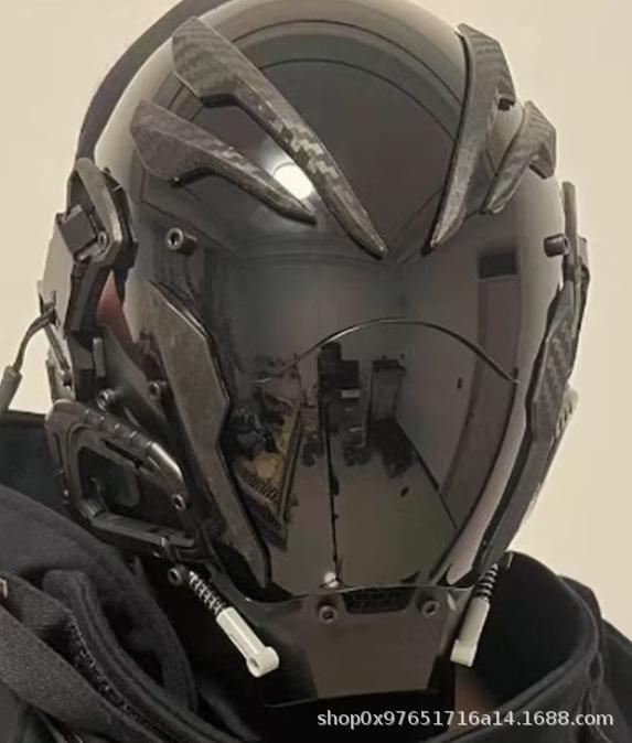 Cyberpunk Helmet CS Chicken Mask Sci Fi Equipment Halloween Party Accessories COS Functional Prop Base