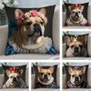 Renaissance Royal French Bulldog Pillow Case Square Double‑Sided Print Cushion Case For Sofa Home Bedchamber Decor Gift