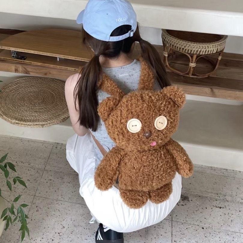 Плюшевый Рюкзак с Мультяшным Мишкой Тимом от Universal Studios с Отделением для Хранения для Повседневного Использования и Идеи для Подарков