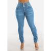 Wish Hot Sale Skinny Elastic Jeans Sexy Hips High Waist Small Feet Pants