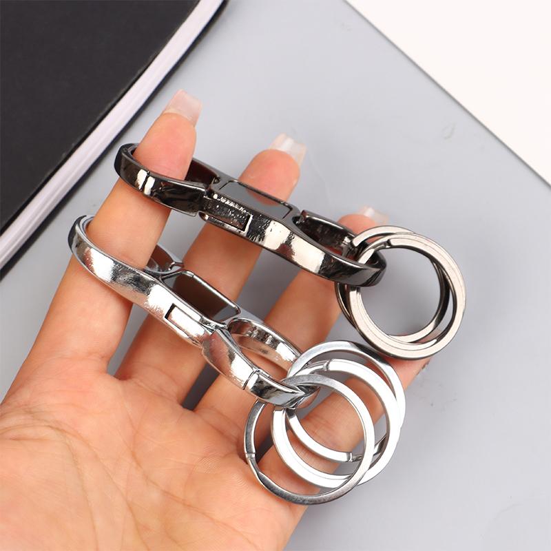 Брелоки для ключей для мужчин - Брелок для ключей с быстросъемным пружинным зажимом и кольцами, крутой, сверхпрочный, органайзер для ключей