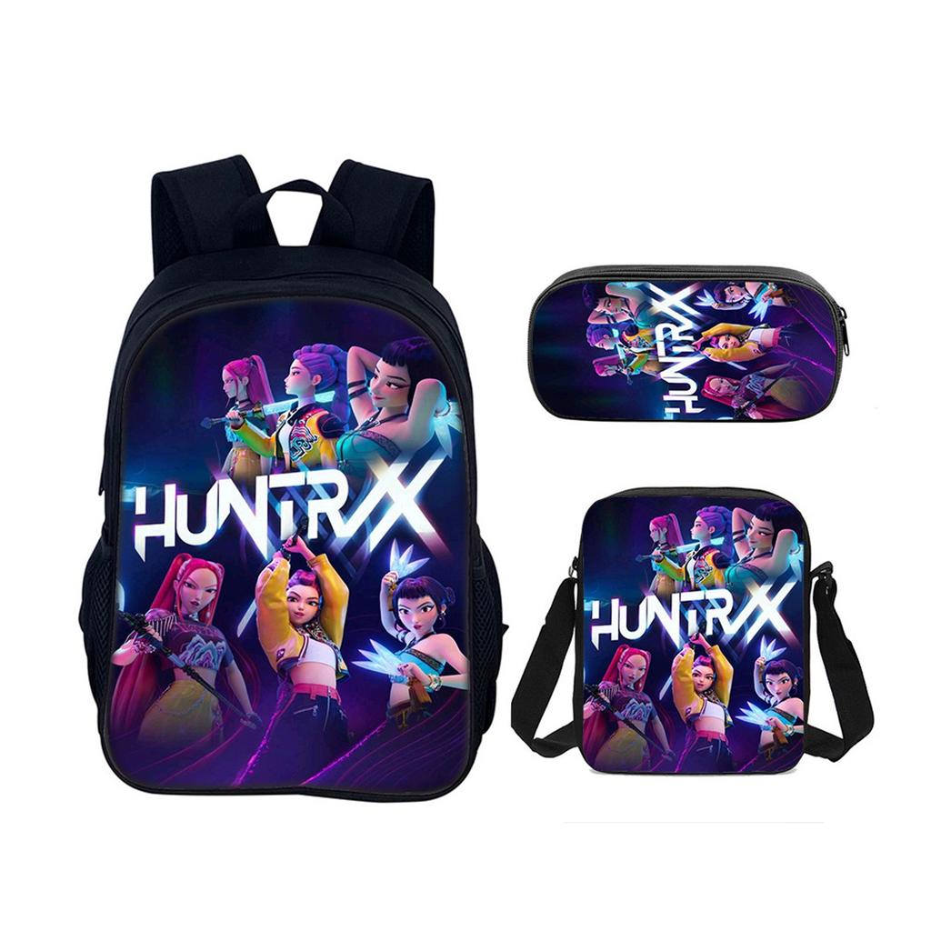 Backpack Cartoon Devil Anime Lightweight Travel Casual Backpack Laptop Bag School Bag Three-piece Set