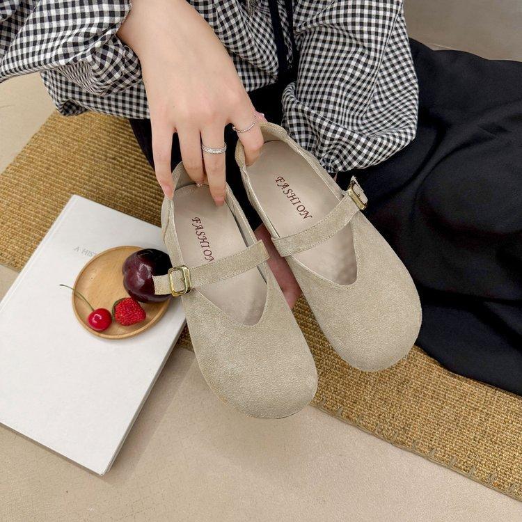 Туфли Мэри Джейн на плоской подошве с одним ремешком детские с юбками 2025 весна новые популярные неглубокие повседневные бабушкины одинарные туфли