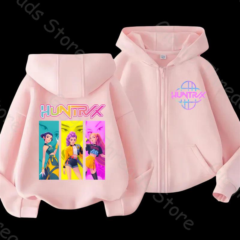 Awesome K-POP Demon Hunters Kids Zip-Up Hoodie 2025. Cozy Cartoon Jacket for All Children, Boys and Girls. Worldwide Favorite