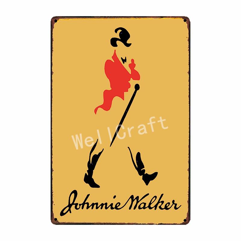 [ WellCraft ] johnnie whisky Metal Sign Wall Plaque Painting FG-237