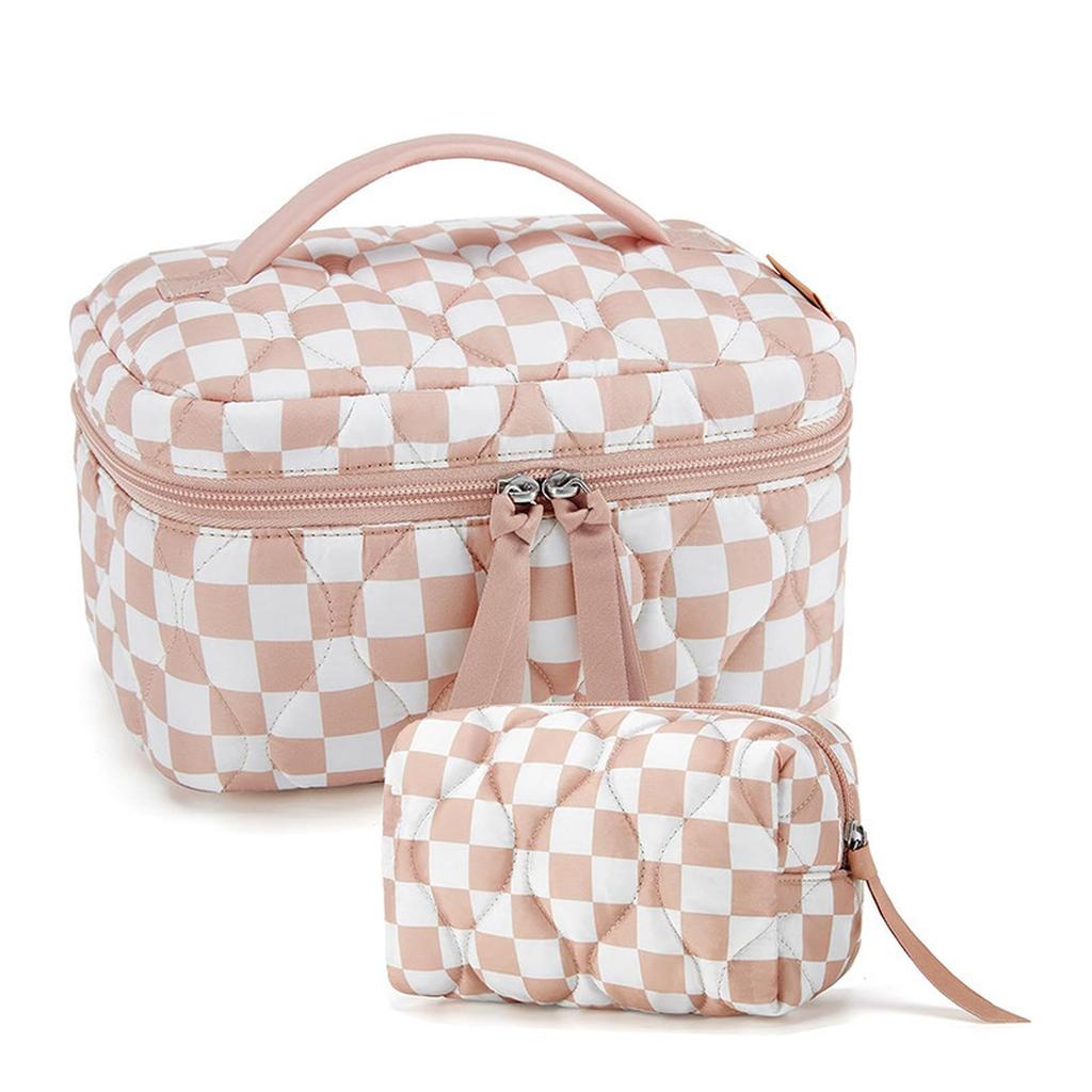 BAGSMART Женская портативная косметичка большой вместимости для путешествий, сумка для мытья, сумка для хранения косметики, высокий индекс внешнего вида