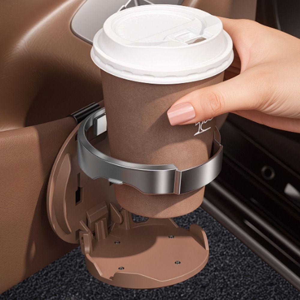 Foldable Car Door Mount Cup Holder Stable Installation Drink Storage Rack Coffee Cup