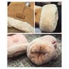 Women Winter Suede Gloves Thickened Convertible Fingerless Mittens Fleece-lined Warm Gloves with Fluffy Cuffs for Outdoor Cycling Hiking