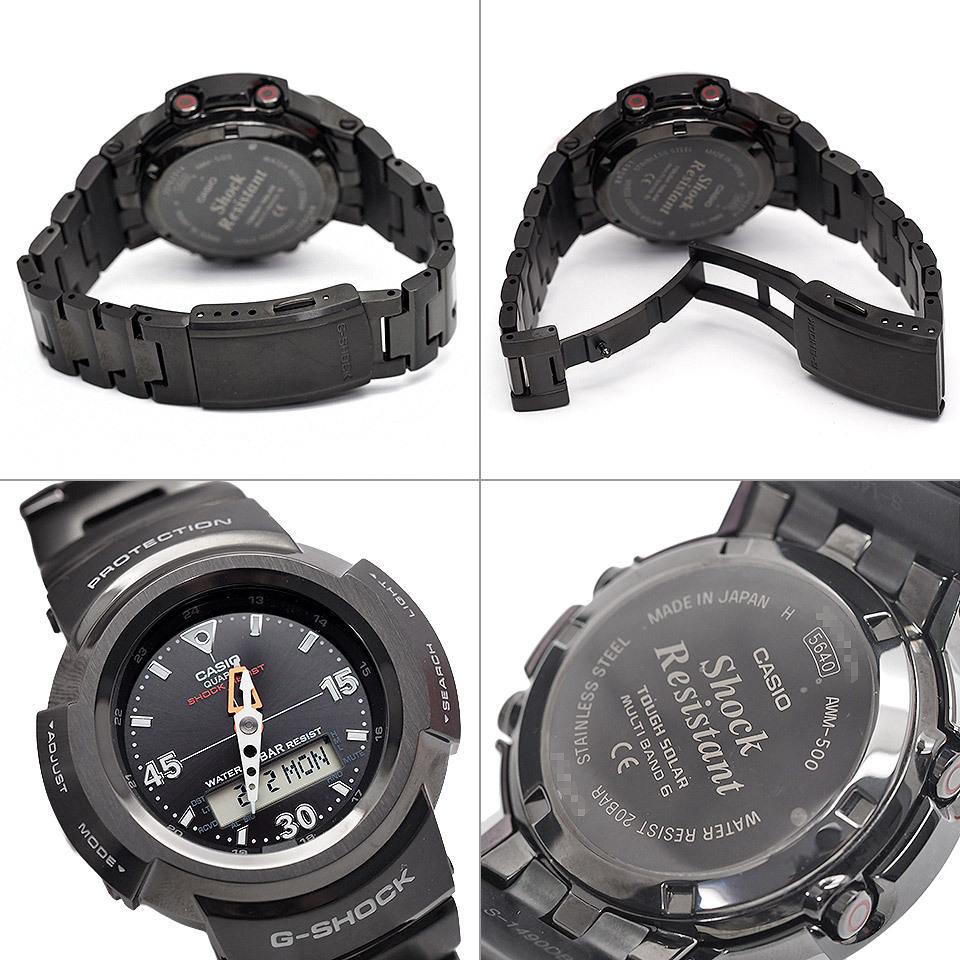 Casio Серия Full Metal Солнечные Радиоуправляемые Аналогово-Цифровые Часы из Нержавеющей Стали Залог G-SHOCK AW-500 AWM-500-1AJF [Магазин Маруман]