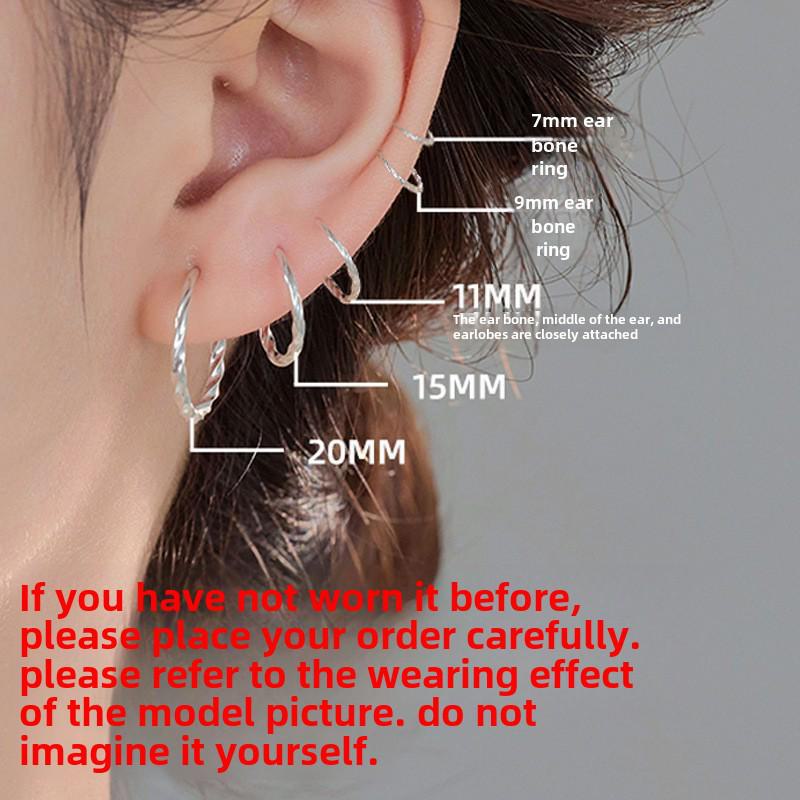 Женские витые серьги-кольца Banyan Tree из стерлингового серебра 999 пробы — простые и универсальные.