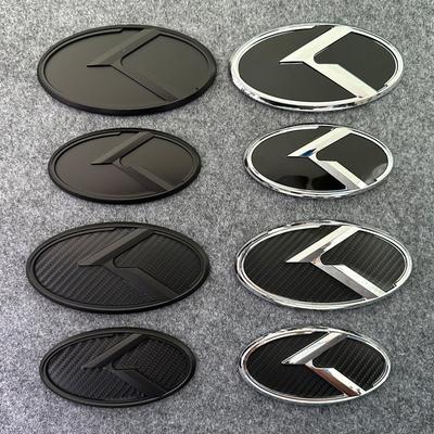 DOWS8 2 шт. x 3D ABS K Логотип Накладка на переднюю решетку Значок на задний багажник Наклейка на автомобиль для K5 2011-2013 Optima Forte 2009-2014