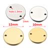 10pcs Gold Stainless Steel Round Charms Pendants for Jewelry Making DIY Necklace Bracelet Two Hole Connectors Charm Beads