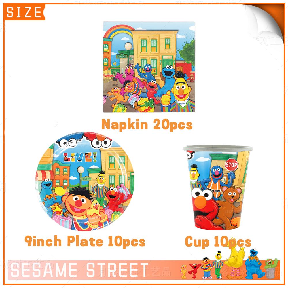 Cartoon Monster Birthday Party Decoration Background Cup Plate Balloons Biscuit Backdrop Party Supplies Baby Shower Kid Gift