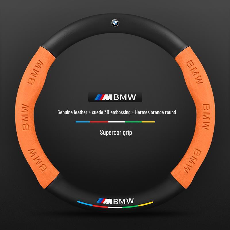 BMW X3 Steering Wheel Cover 2008-2025, Ultra-Thin Carbon Fiber Suede for All Drivers