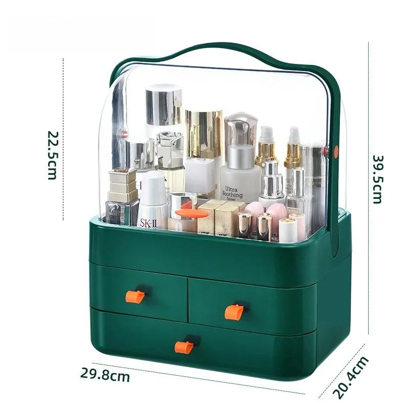 Desktop Cosmetics Storage Box Large Capacity Waterproof Dustproof Jewelry Makeup Organizer Home Skin Care Make Up Storage Drawer