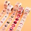1Roll 2.5Cm/1Inch Circular Cartoon Sushi Pattern Sticker Birthday Wedding Decor Sticker Baked Dessert Lunch Box Label Sticker