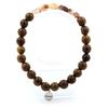 Bracelet - A Bijoux - Red Rutilated Quartz - 8 Mm Wood Beads - Made In France - Unisex