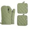 4-piece Set of Oven Gloves with High Heat Resistance, Thick Kitchen Extension, Oven Gloves for Kitchen Baking