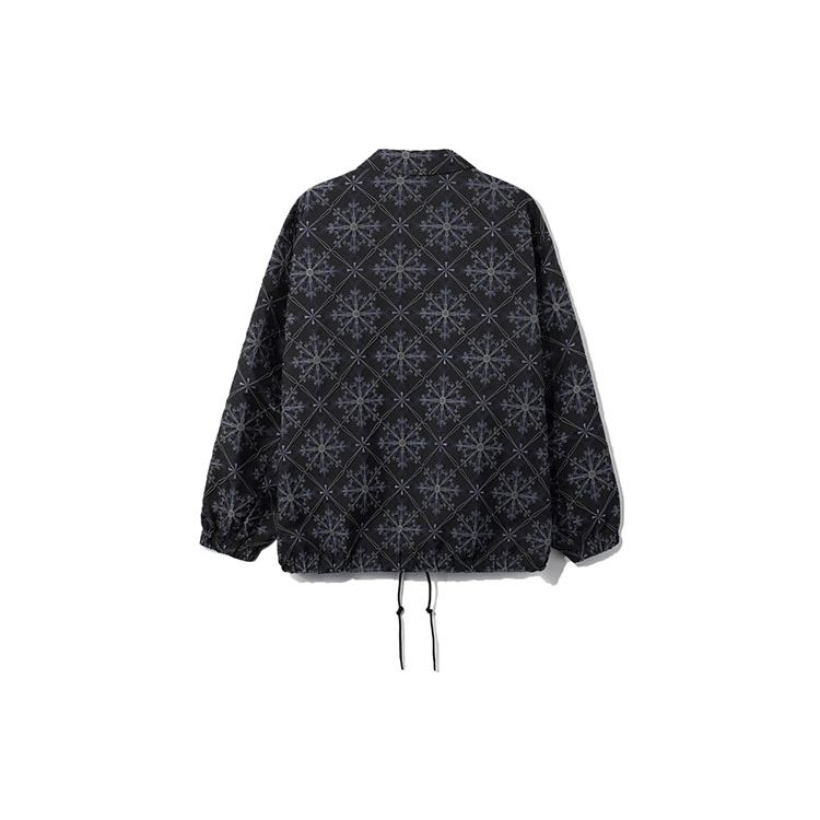 Li Ning CF Snowflake Pattern Loose Long Sleeve Jacket Unisex Jacket Black AJDR528-2