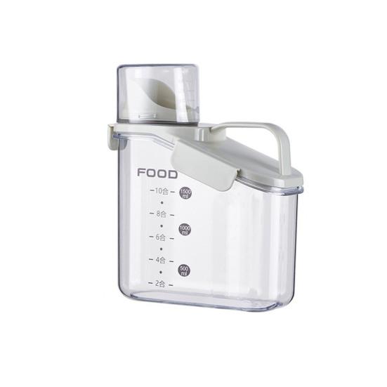 1.6/2/2.8 л Герметичный контейнер для хранения корма для собак Пет Сухой корм Контейнер с крышкой-мерным стаканом Прозрачный пластиковый контейнер для организации кухни и кладовой для