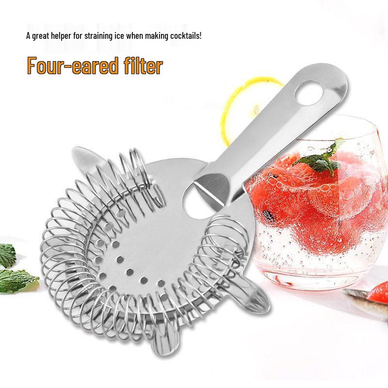Rose Gold 304 Stainless Steel Cocktail Ice Strainer