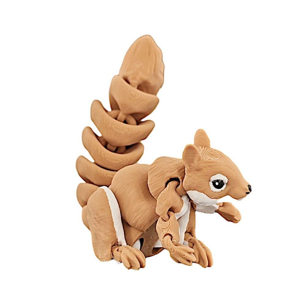Realistic 3D Printed Squirrel Cartoon 3D Printed Diceratops Squirrel Squirrel Model Toys Kids
