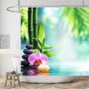 Сельский пейзаж, камень лотоса, Будда, занавеска для душа, занавеска для ванной, водонепроницаемая полиэстеровая занавеска для ванной комнаты с крючками