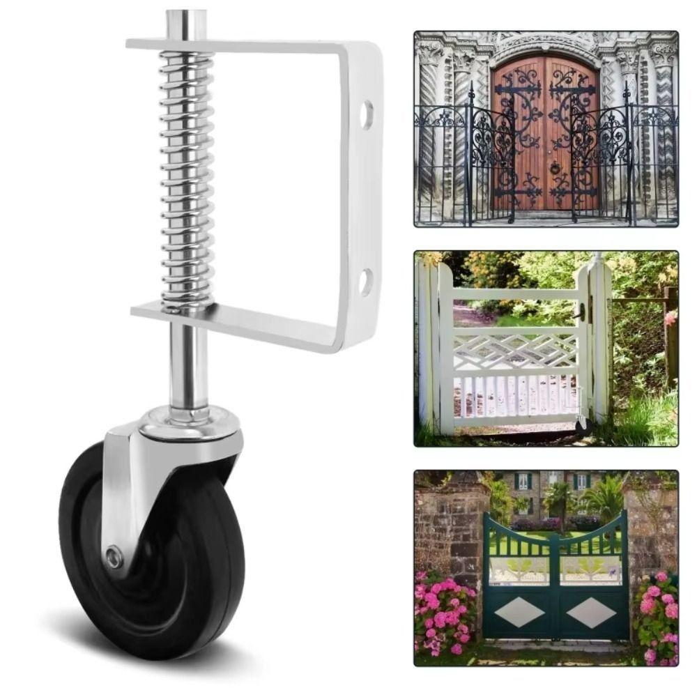 Heavy-duty Spring Loaded Caster 4 Inch Spring Damping Wheel Door Gate Wheel Household