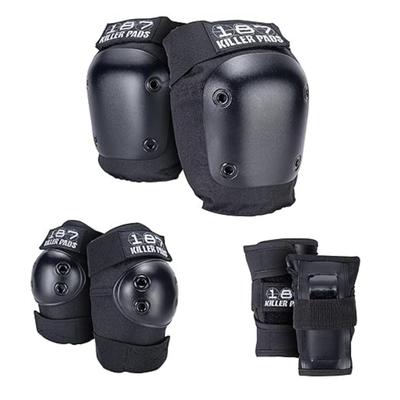 Killer Pads 187 шт. Налокотники Наколенники Защита запястий Идеально подходит для роликовых коньков, роликовых коньков Комплект, Накладки, Накладки, - Скейтбординг, Катание на коньках,
