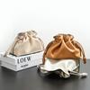 Classic Flamenco Leather Drawstring Bucket Bag - Autumn & Winter Collection, One-Shoulder or Crossbody Style, Women's Fashion Accessory