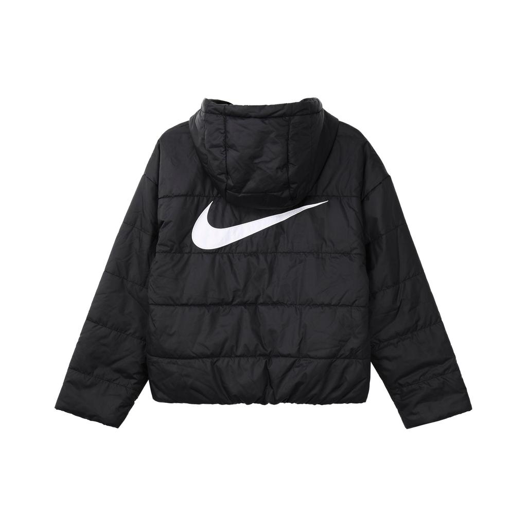 Nike Женская укороченная стеганая куртка с капюшоном из синтетического наполнителя для спорта Черная CZ1467-010