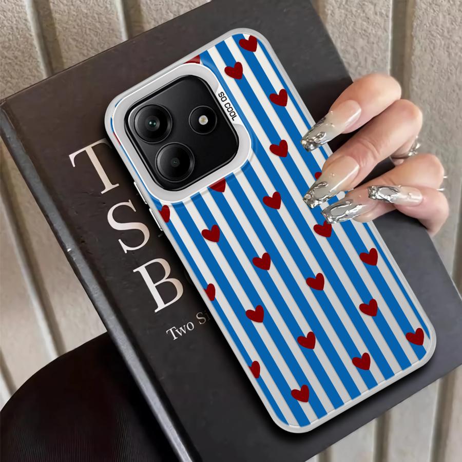 Задняя крышка-чехол для телефона для Xiaomi Redmi Note 14 11 12 Pro 12s Note 13 Pro Plus 11s Полоска Сердце