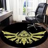 1PC Hyrule Crest Office Round Rug, Non-slip, Soft and Durable Office Rug for Interior Decoration, Perfect for Office yy250915066