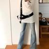 Suede Retro Leather Belt Metal Buckle Waistband Simple Women Wide Belt  Girl