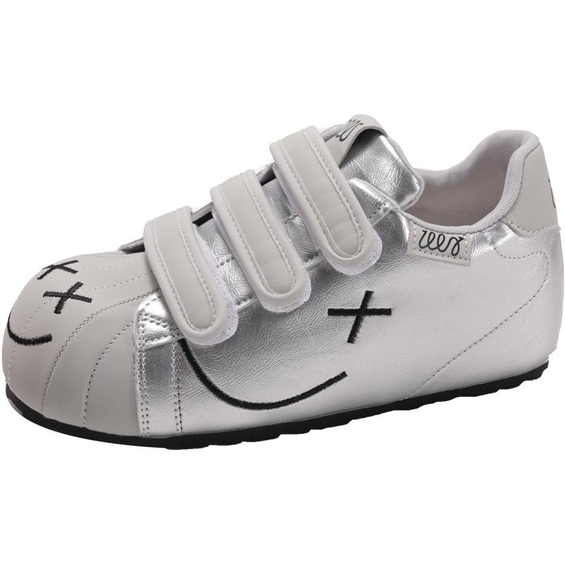 [Fanfna] Velcro big head shoes women's platform heightening bread shoes women's casual board shoes sports shoes little white shoes