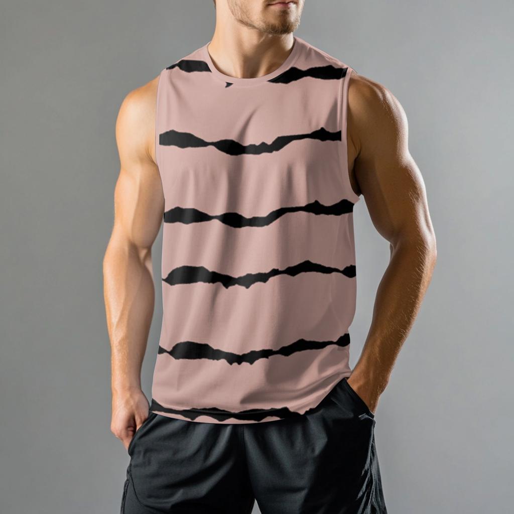 Мужская мода принтованный спортивный повседневный жилет без рукавов