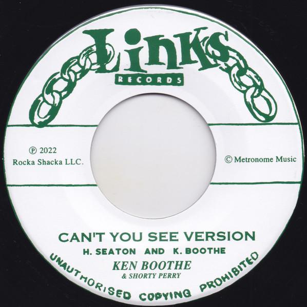 7-дюймовая пластинка KEN BOOTHE SHORTY PERRY THE GAY Версия Cant You See Arent You NONE Links Records 2022 Япония Регги Ска Даб Б/у
